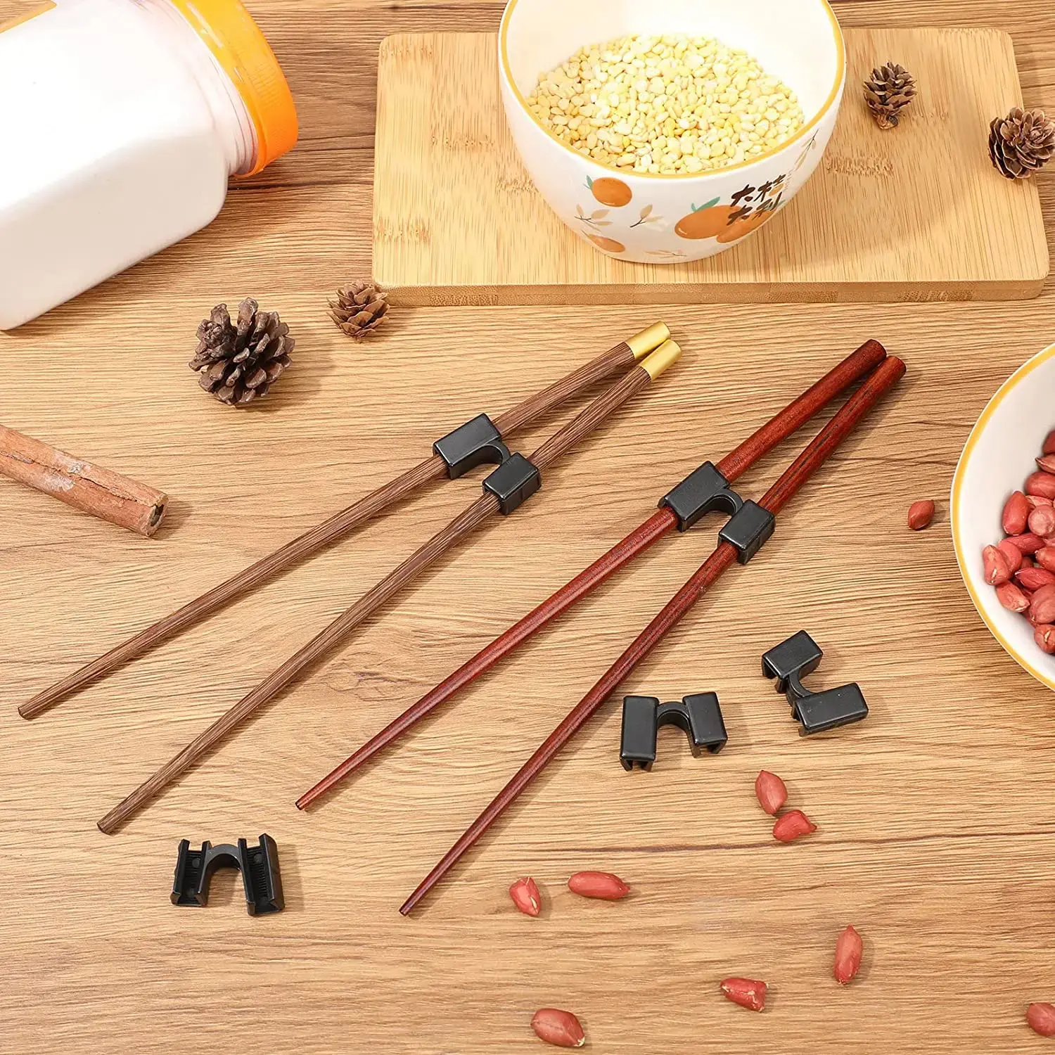 5/8Pcs Asia Chopsticks Trainer Holder For Adults Beginner Trainers Reusable Training Kids Small Chopstick Helper