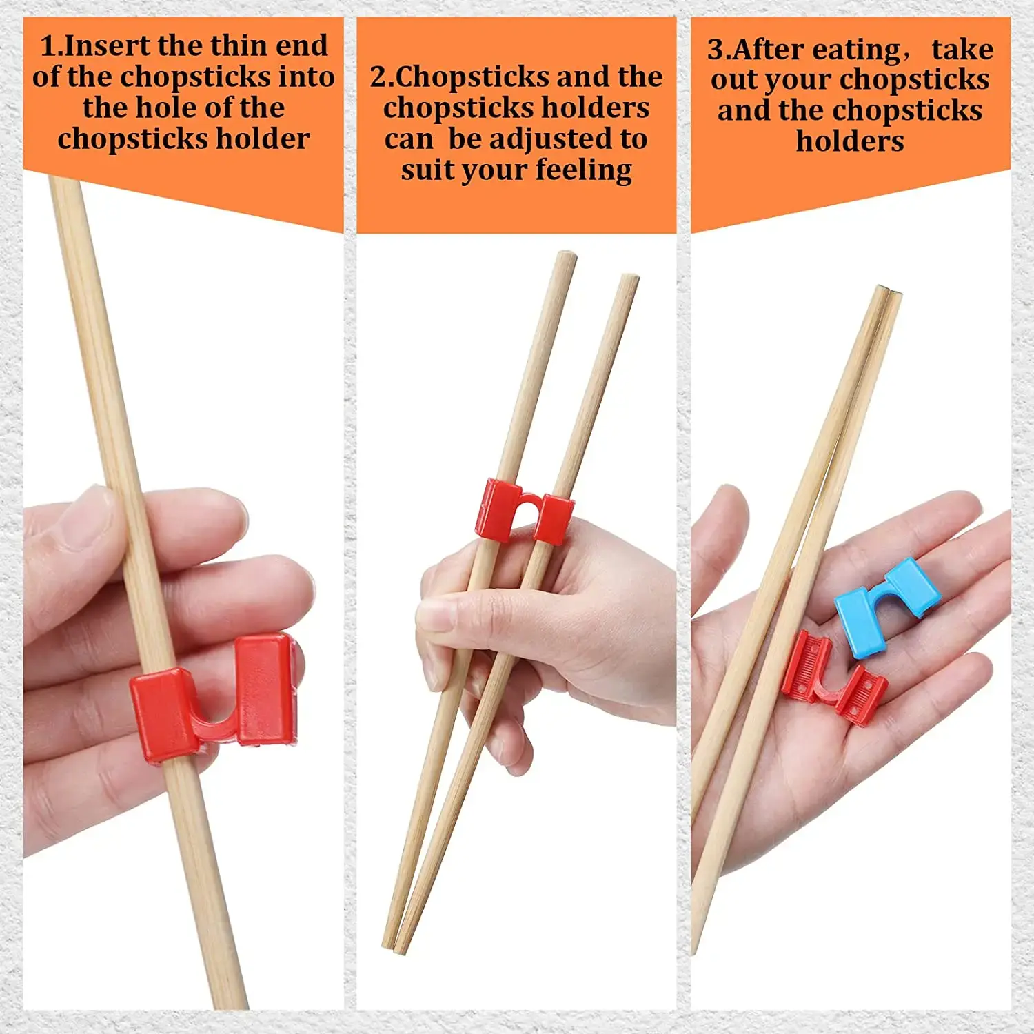 5/8Pcs Asia Chopsticks Trainer Holder For Adults Beginner Trainers Reusable Training Kids Small Chopstick Helper