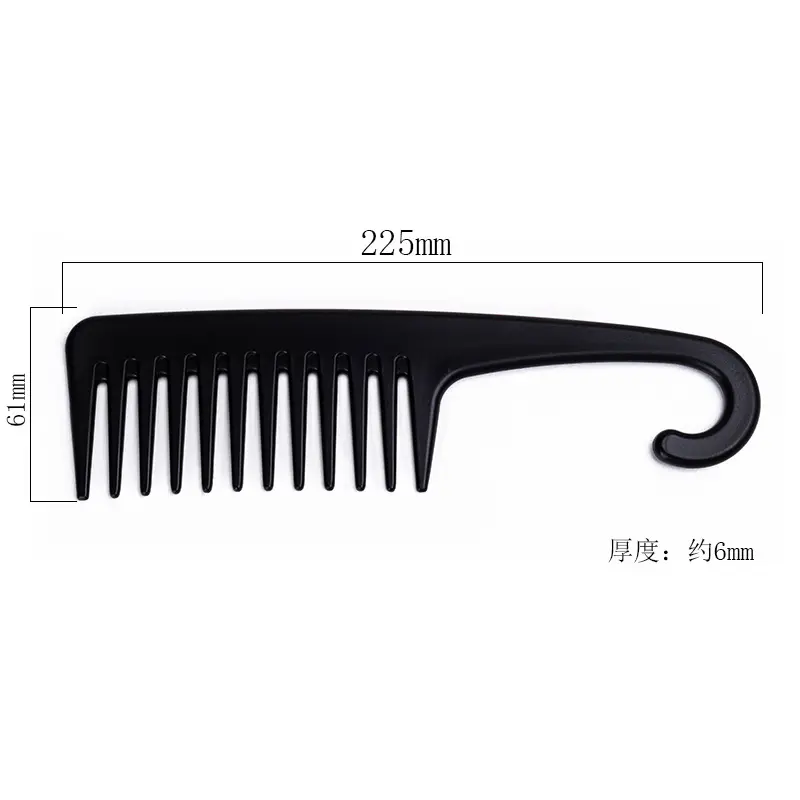 2025 New 1PCS Hook Big Knife Curved Hook  Massage Wide Tooth Styling Large Tooth Hair Comb  Colorful Hair Comb