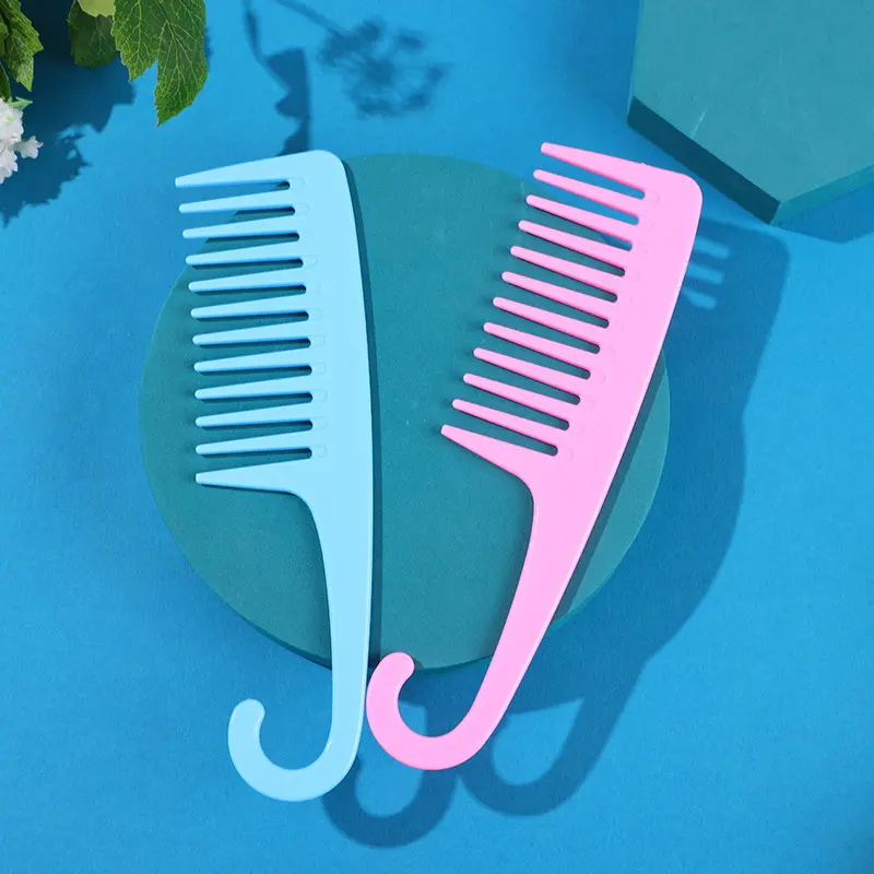 2025 New 1PCS Hook Big Knife Curved Hook  Massage Wide Tooth Styling Large Tooth Hair Comb  Colorful Hair Comb