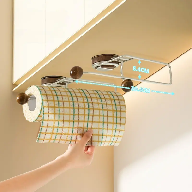 New Light luxury tissue box holder disposable dishwashing cloth without punching hanging kitchen tissue holder storage rack roll