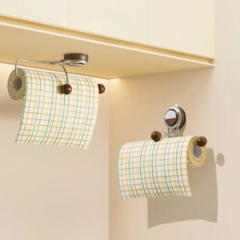New Light luxury tissue box holder disposable dishwashing cloth without punching hanging kitchen tissue holder storage rack roll