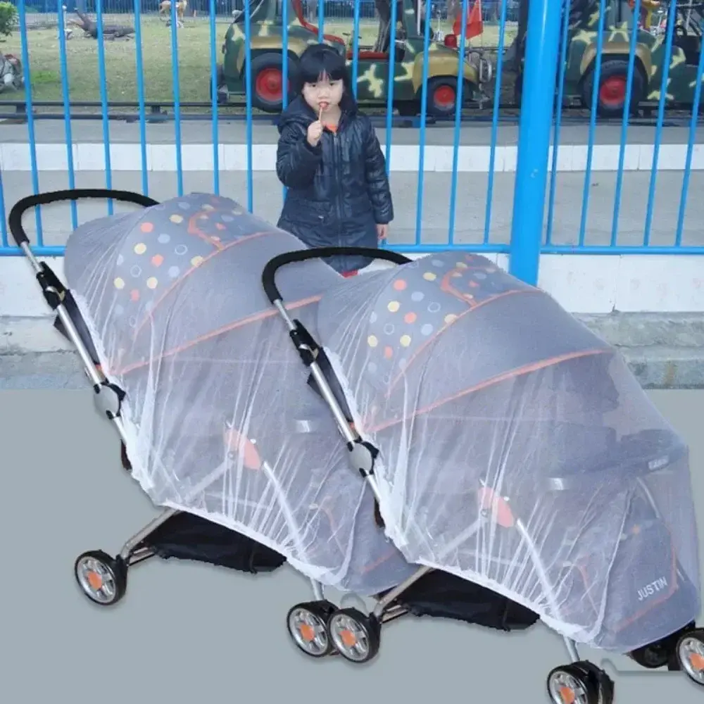 New Baby Stroller Mosquito Net Pushchair Cart Insect Shield Net Mesh Safe Infants Protection Mesh Cover Baby Stroller Parts
