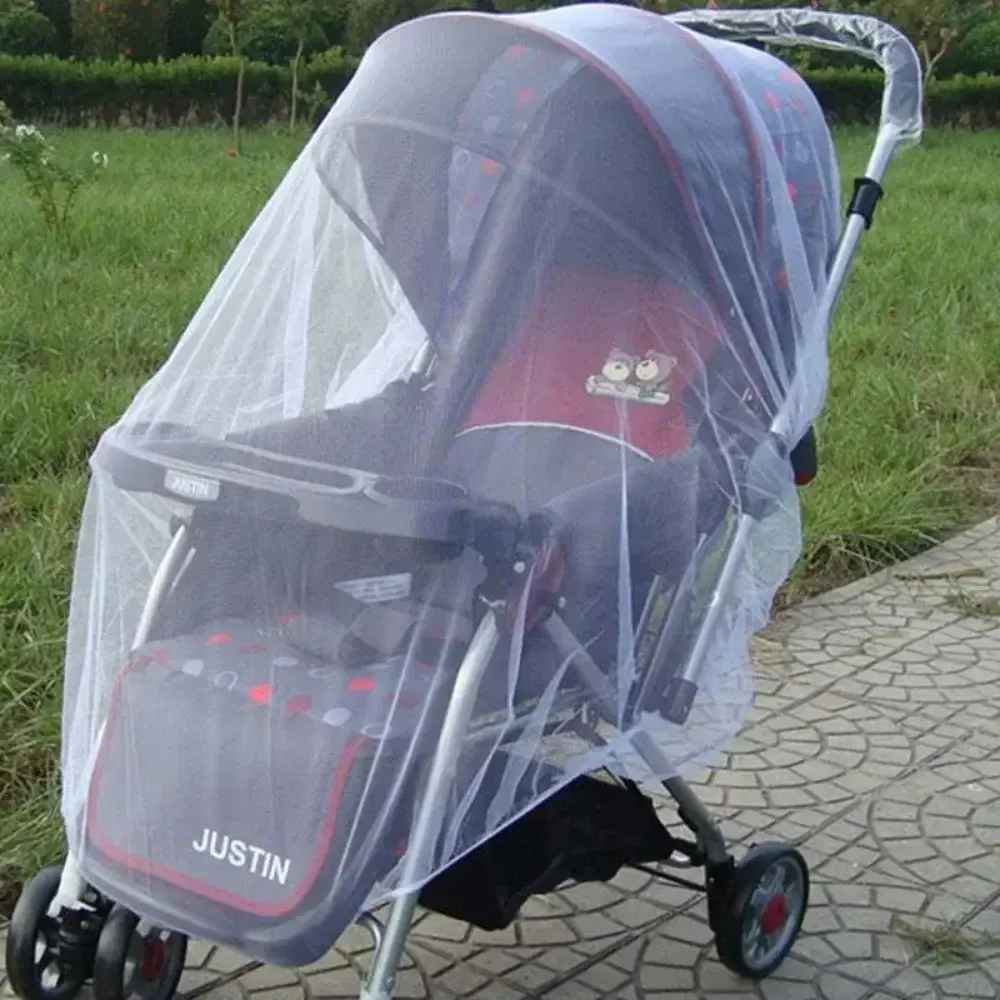 New Baby Stroller Mosquito Net Pushchair Cart Insect Shield Net Mesh Safe Infants Protection Mesh Cover Baby Stroller Parts