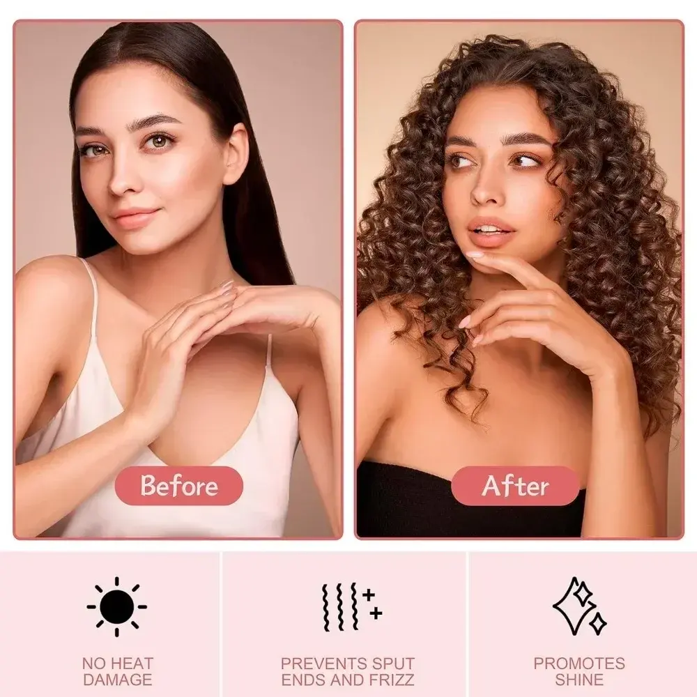 New 80CM Hair Styling Tie Helps Girls Create A Look and Beauty Heatless Curling Rod Headband Soft Hair Curlers