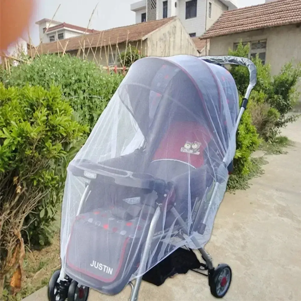 New Baby Stroller Mosquito Net Pushchair Cart Insect Shield Net Mesh Safe Infants Protection Mesh Cover Baby Stroller Parts