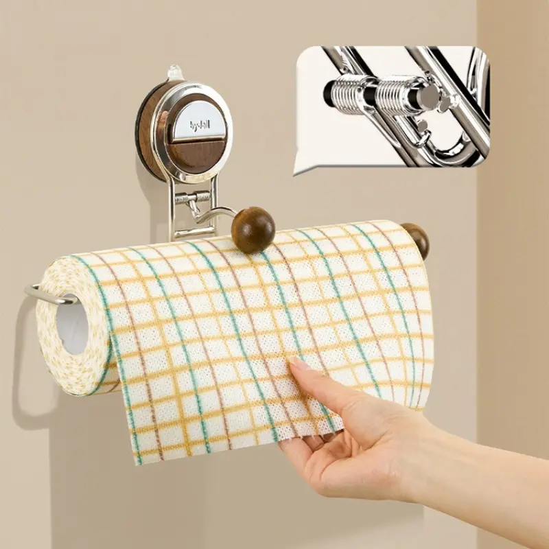 New Light luxury tissue box holder disposable dishwashing cloth without punching hanging kitchen tissue holder storage rack roll