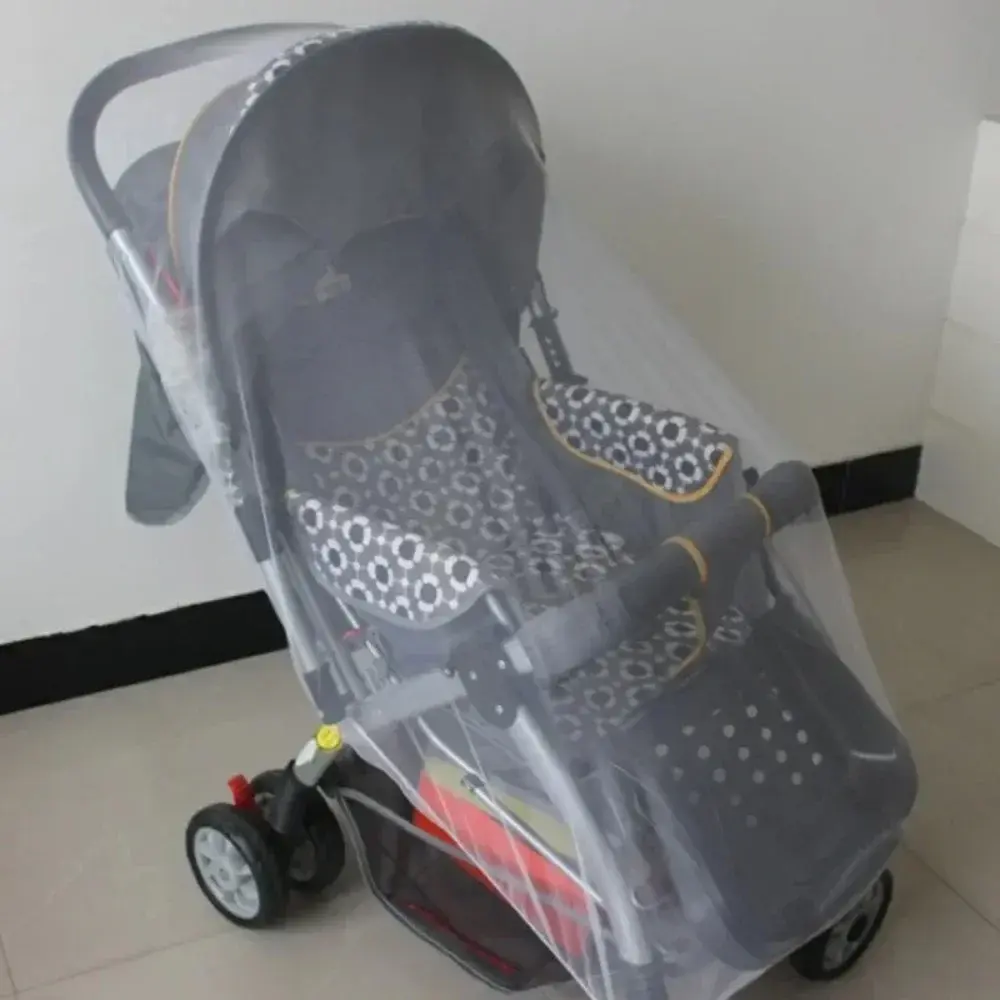 New Baby Stroller Mosquito Net Pushchair Cart Insect Shield Net Mesh Safe Infants Protection Mesh Cover Baby Stroller Parts