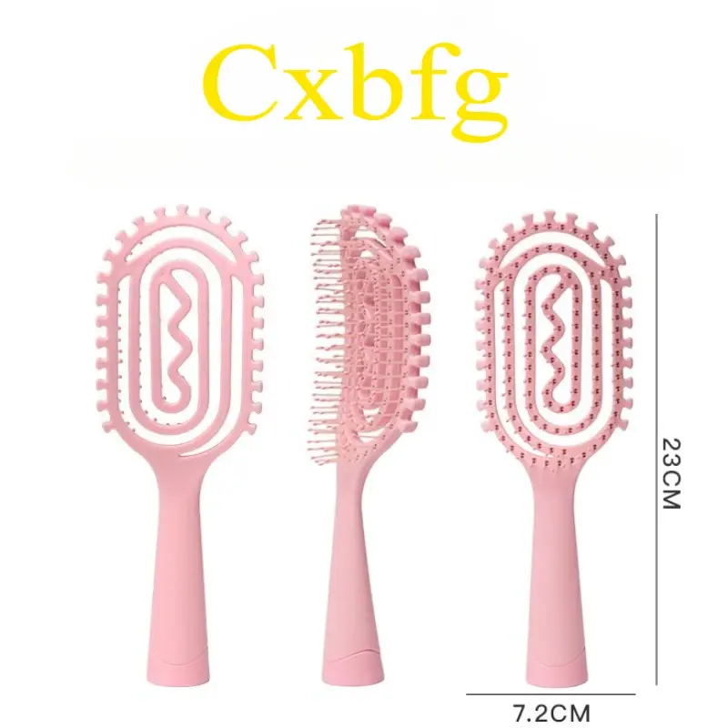 New Pastel Oval Air Cushion Hair Brush Set with Cleaner - Scalp Massage & Detangling Comb, Cute Aesthetic Women's Hair Care Tool