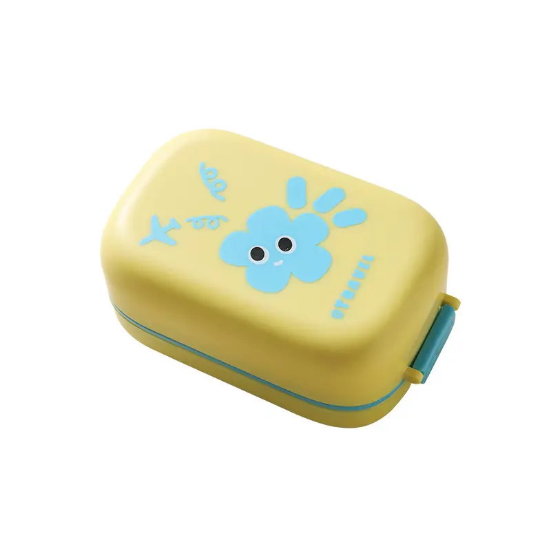 New 1PCS Cute Cartoon Soap Case Portable Travel Soap Holder with Drainage Bathroom Accessories
