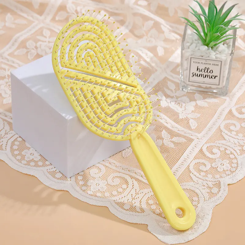 New 2 in 1 Hair Brush Set Hollow Design Hair Brushes Set Detangling & Styling Tools