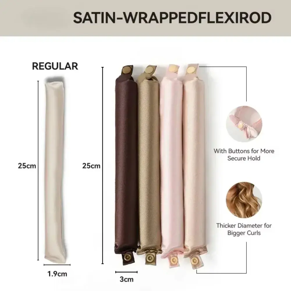 Hair Heatless Curler Satin Curling Rod Headband No Heat Hair Rollers Lazy Curls Soft Curlers Sleeping Rods Hair Styling Tool