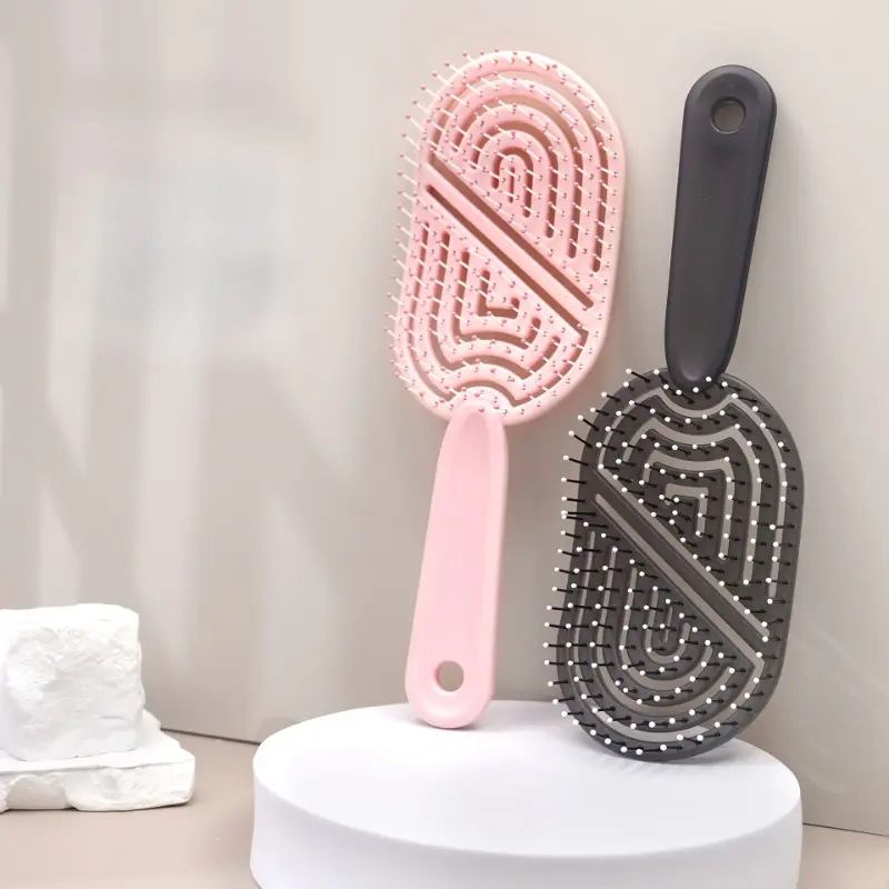 New 2 in 1 Hair Brush Set Hollow Design Hair Brushes Set Detangling & Styling Tools