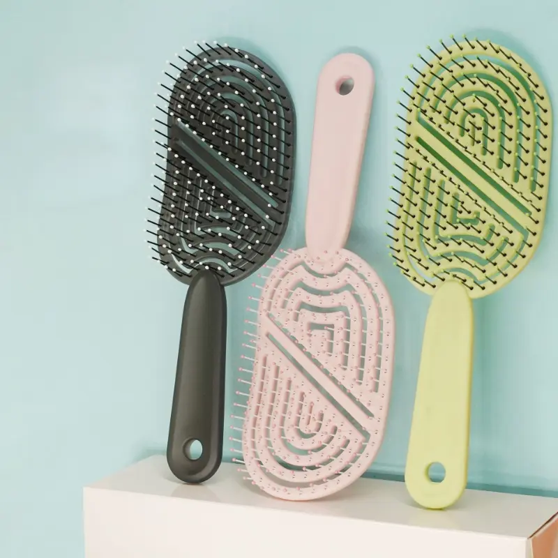 New 2 in 1 Hair Brush Set Hollow Design Hair Brushes Set Detangling & Styling Tools
