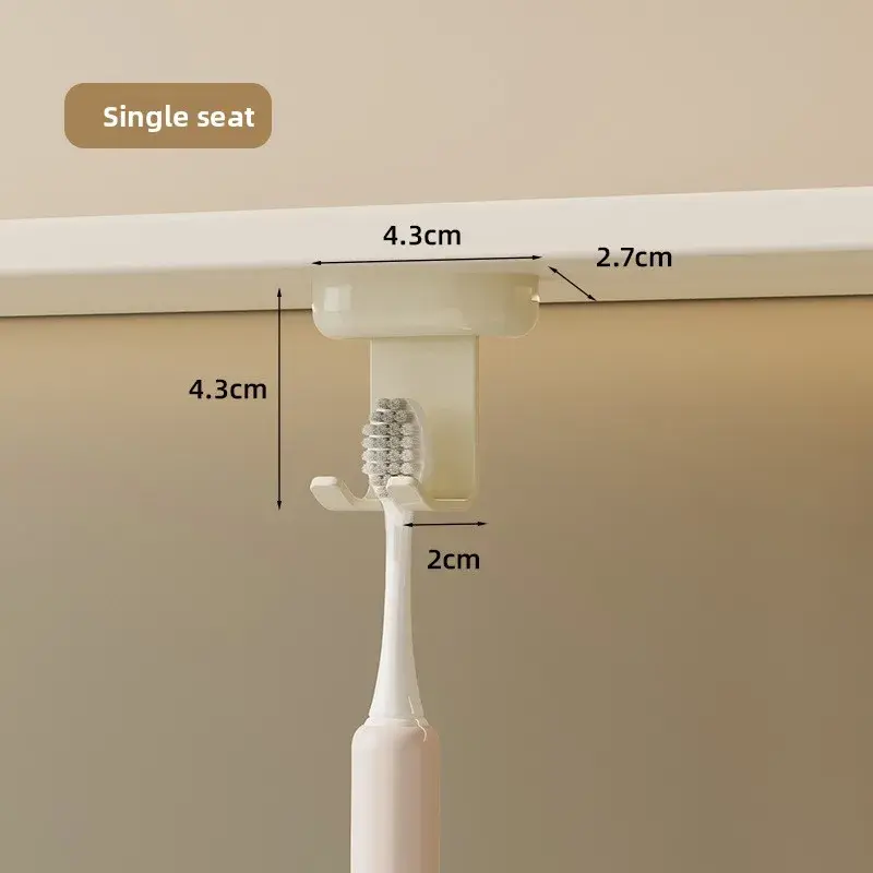 New Home Toothbrush Storage Rack Wall Mounted with Suction Cup Mouthwash Cup Holder Bathroom Wash Set Storage Rack