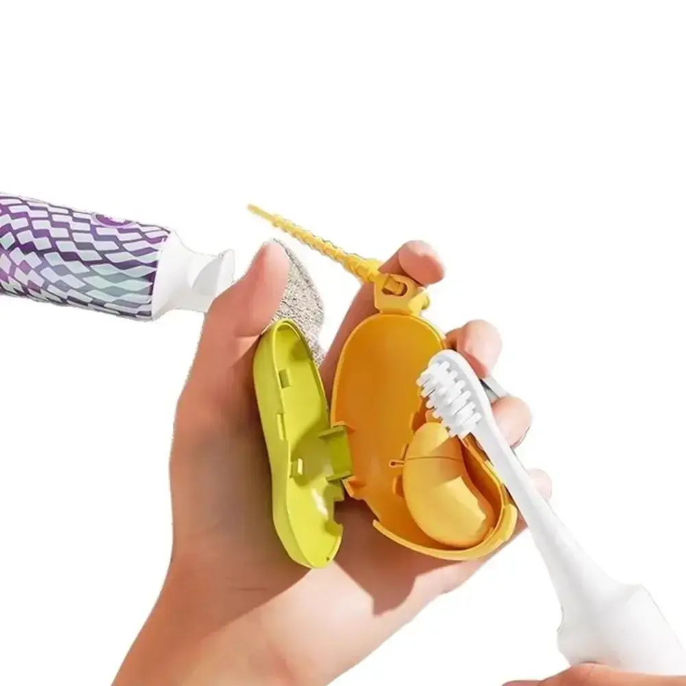 New Portable Toothbrush Holder Must-have Travel Toothbrush Protective Cap Cute Banana Hiking Camping Brush Cap Case