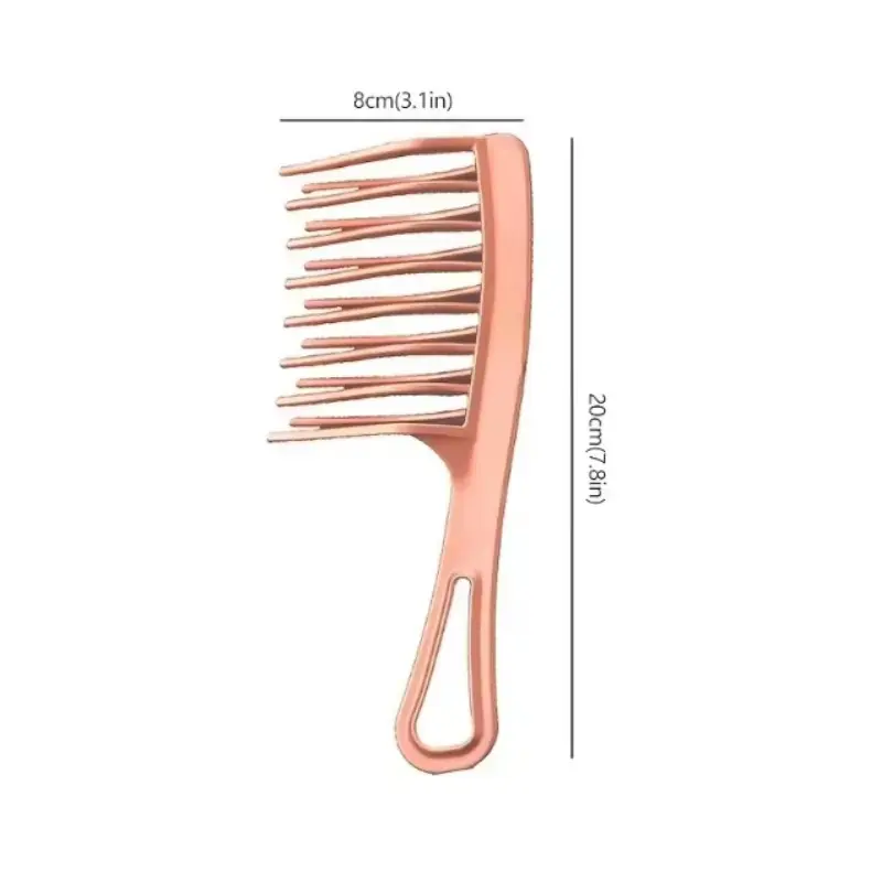 Double Row Large Wide Tooth Women's Exclusive Perm Comb Rose Gold Hair Wide - Tooth Design Anti - Static for All Hair Types