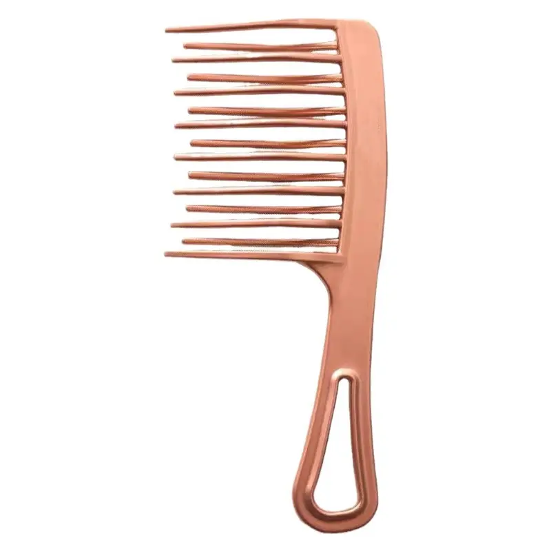 Double Row Large Wide Tooth Women's Exclusive Perm Comb Rose Gold Hair Wide - Tooth Design Anti - Static for All Hair Types