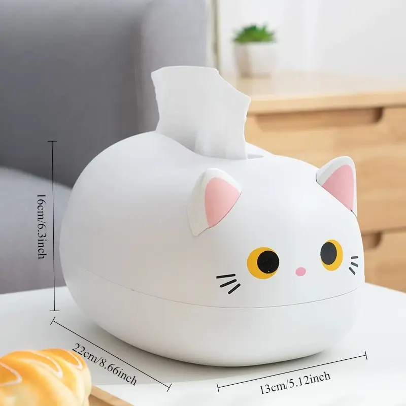 New Bathroom Tissue Holder Cat Tissue Box Livingroom Napkin Storage Box Kitchen Paper Container Desktop Toilet Paper Holder
