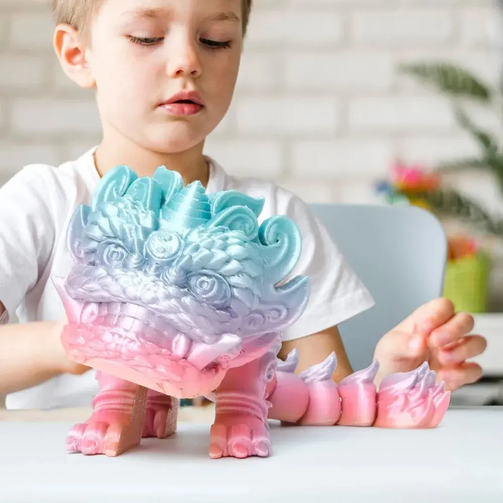 New 3D Printing Exquisite Miniature Lion Ornament Chinese Lion Dance Model Joint Movable Figurine Home Decor Craft Home Craft