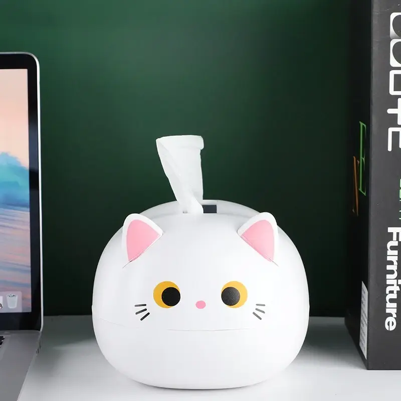 New Bathroom Tissue Holder Cat Tissue Box Livingroom Napkin Storage Box Kitchen Paper Container Desktop Toilet Paper Holder