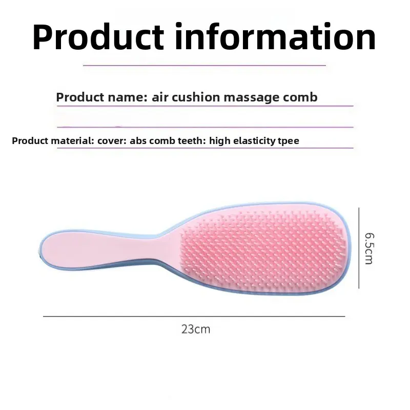 New Cushion Hair Brush Detangling Comb for Gentle Care Smooth Massage  Female Curly Hair Airbag Comb