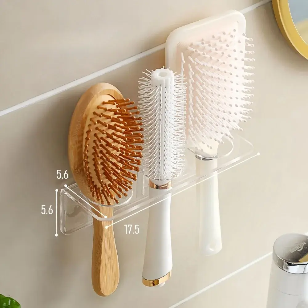 New Non Perforated Bathroom Comb Holder Bathroom Washbasin, Wall Mounted Storage Shaver Storage Corner Rack