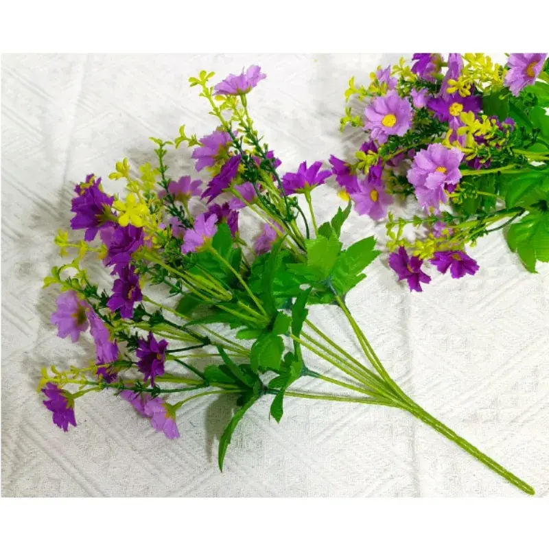 22*33CM Artificial One Bouquet 7Branch 28 Head Silk Daisy Decorative Flower DIY Wedding Floral Arrangement Home Room Table Decor