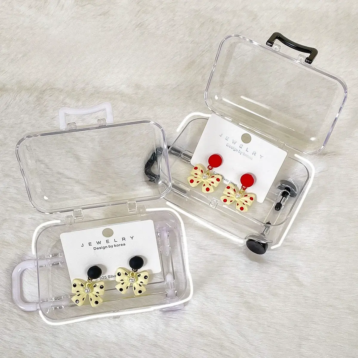 New Transparent Mini Suitcase Ultra Small Storage Box Minimalist Jewelry Desktop Organizer A Home Decoration Gift for Girlfriend