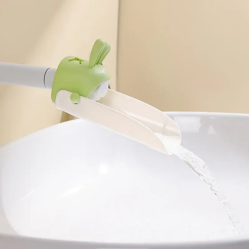 New Cute Cartoon Silicone Faucet Extender Splash Proof Suitable for Bathroom Sink Kitchen Anti-Splash Faucet Extension