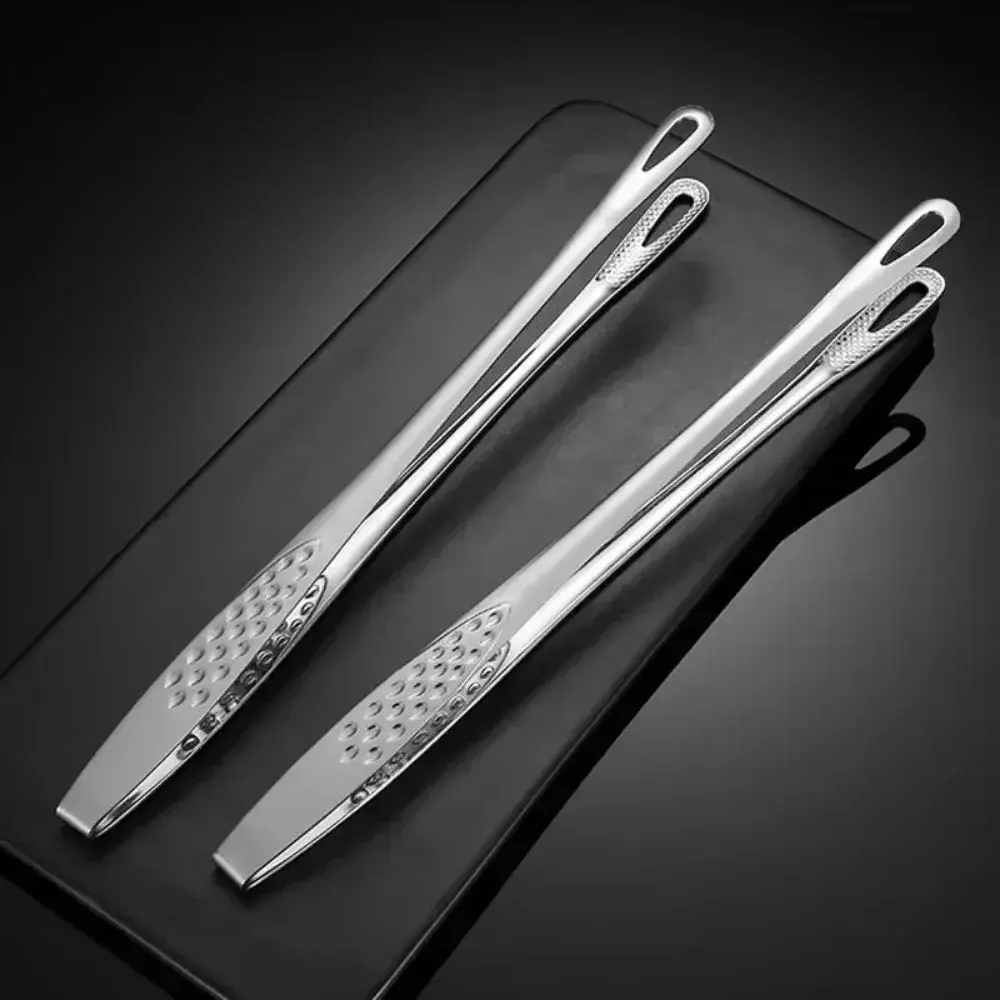 Outdoor Tool Stainless Steel BBQ Grill Tongs Heat Resistant Cooking Kitchen Utensil for Grilling Serving Meat Seafood Vegetables