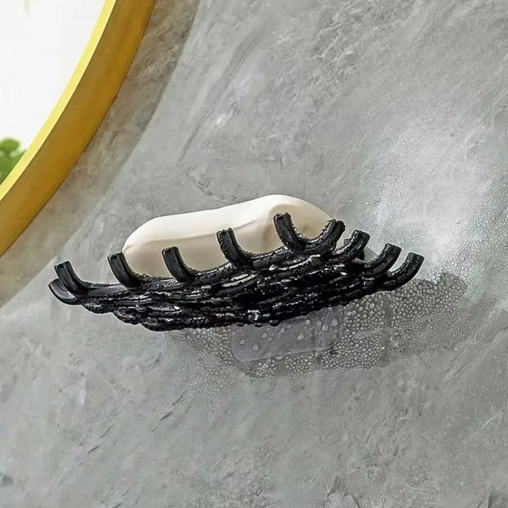 Delicate Non Perforated Soap Box Wall Mounted Drain Storage Rack for Household Small Item Storage in Bathroom Corners