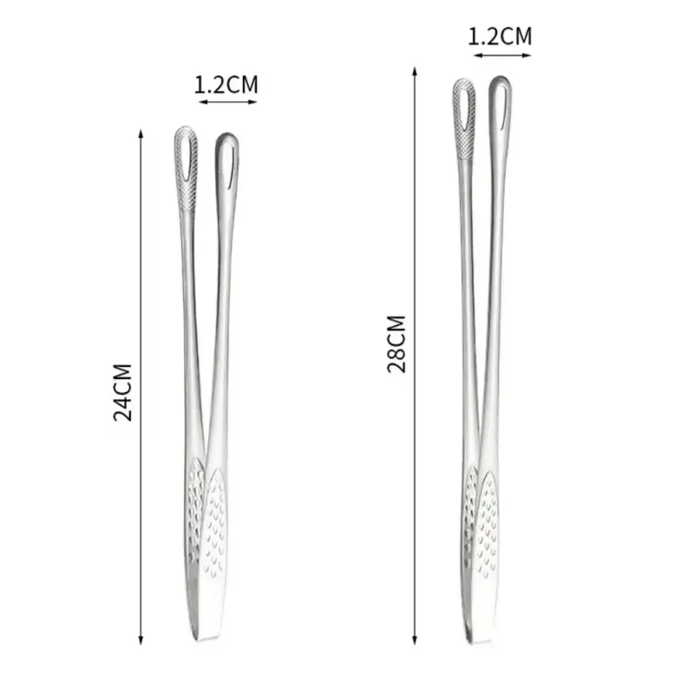 Outdoor Tool Stainless Steel BBQ Grill Tongs Heat Resistant Cooking Kitchen Utensil for Grilling Serving Meat Seafood Vegetables