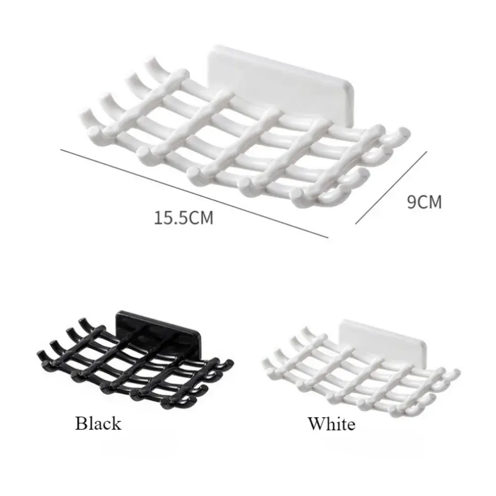 Delicate Non Perforated Soap Box Wall Mounted Drain Storage Rack for Household Small Item Storage in Bathroom Corners