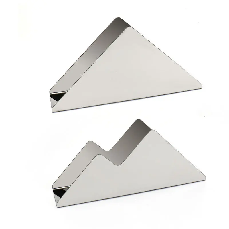 2025 New Mirror Stainless Steel Tissue Holder Creative Double Peak Hotel Napkin Holder