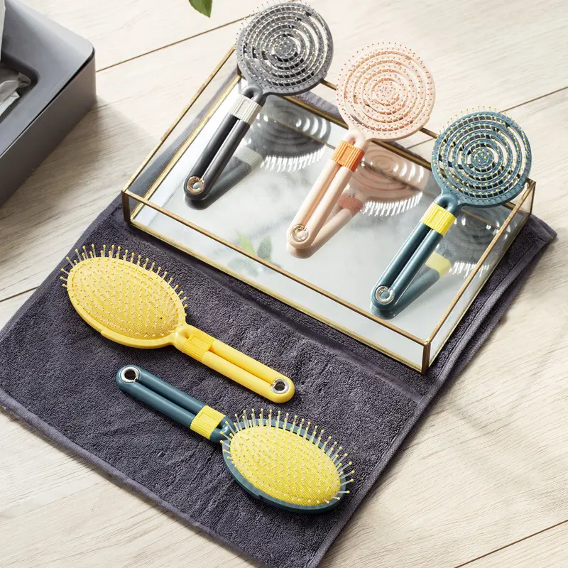 New 1PCS Multiple colors Toned Air - Cushioned Hair Brush Rebound Massage Scalp Air Cushion Pork Rib Fluffy Hair High Skull Comb