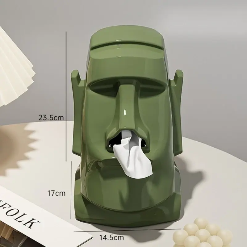 New Creative Gypsum Tissue Holder Tissue Box Cover Headphone & Sunglasses Design Fun Home Decor Easter Stone Statue