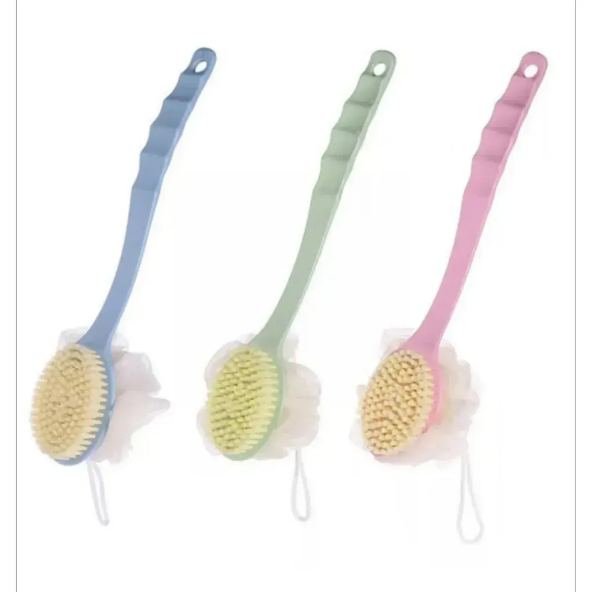 Soft Body Scrubber Shower Exfoliating Scrubs Long Handle Bath Brush Exfoliator Skin Massager Cleaning Brush Accessories