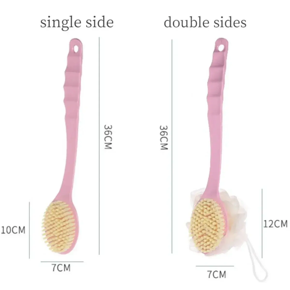Soft Body Scrubber Shower Exfoliating Scrubs Long Handle Bath Brush Exfoliator Skin Massager Cleaning Brush Accessories