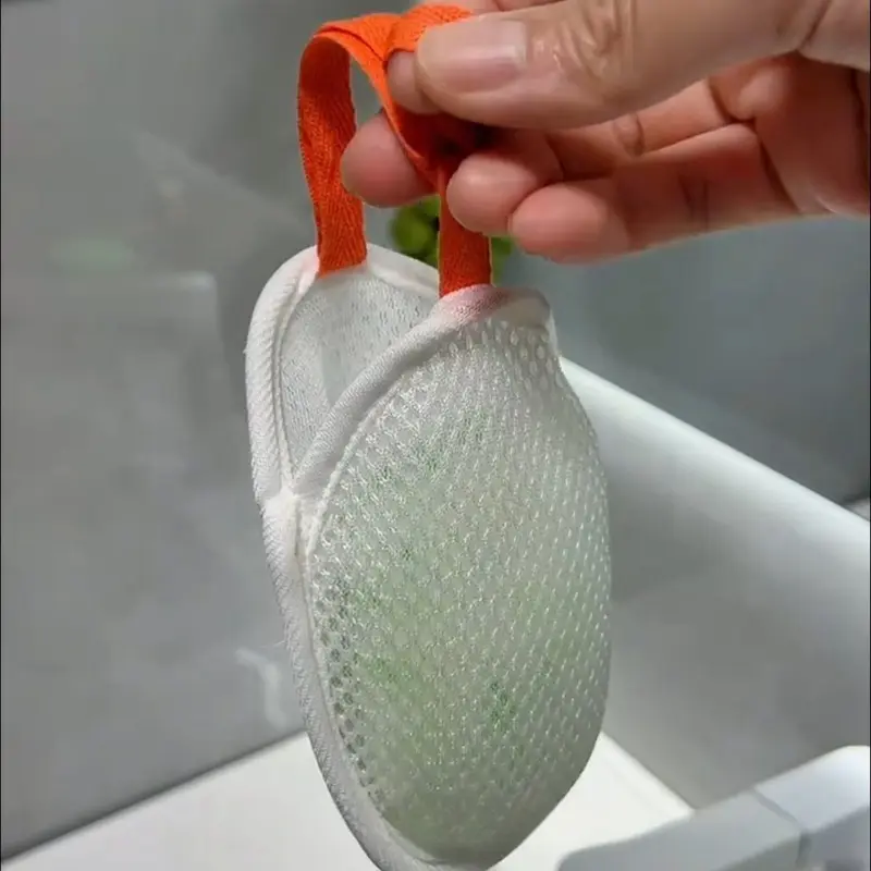 Soap Mesh Pouch with Lanyard Fast Foaming Shower & Travel Holder Net Bath Flower Scrubbing Net Pocket Super Soft for Home Use