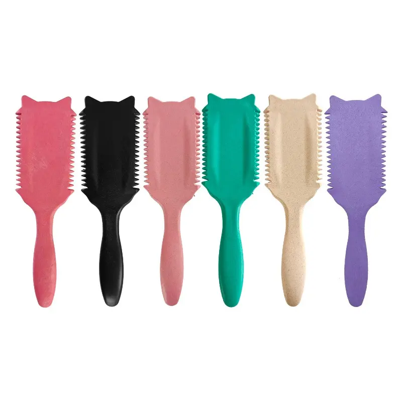 New 1PCS Colorful Cat - Shaped Hair Brushes Detangling & Styling Define the styling of a pig mane hair comb