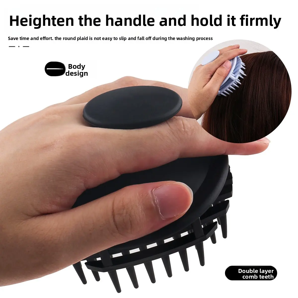 New Silicone Hair Scalp Massager Set Exclusive Scalp SPA Shampoo Massage Brush Comfortable Massage Eco-friendly Shampoo Brush