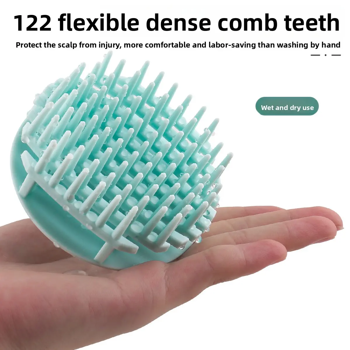 New Silicone Hair Scalp Massager Set Exclusive Scalp SPA Shampoo Massage Brush Comfortable Massage Eco-friendly Shampoo Brush