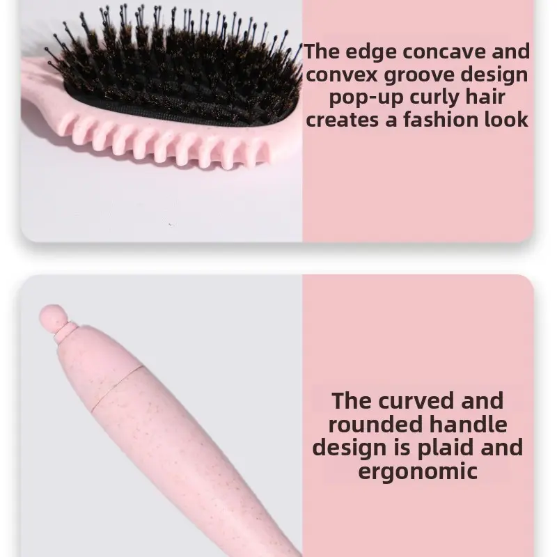New Pink Matte Air Cushion Hair Brush Scalp Massage Detangling Comb for Women Bouncing Comb Curling Styling Comb Scalp Massage