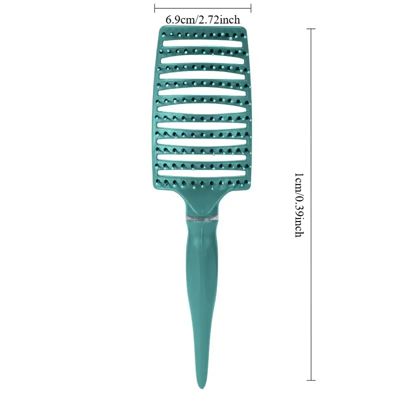 New Multicolor Hollow Curved Hair Comb - Volumizing Styling Comb for Women, Detangling & Scalp Massage Brush