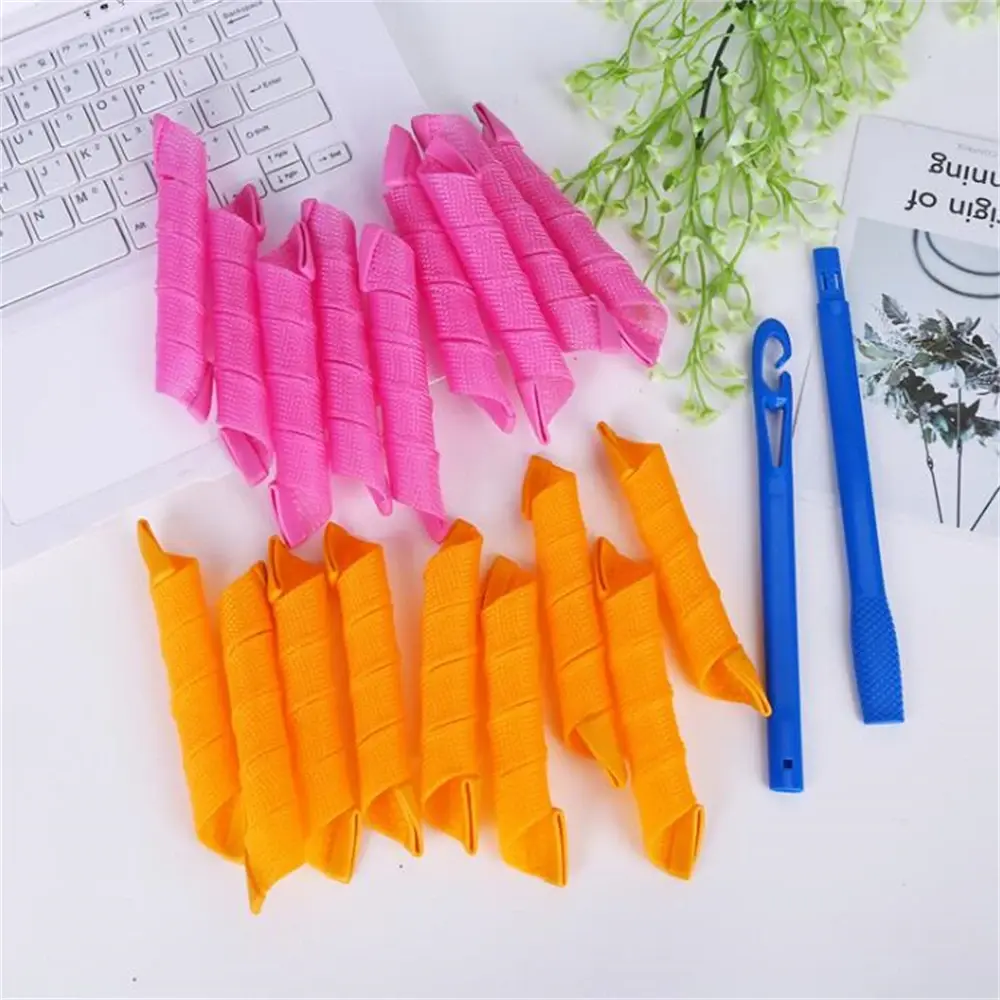 10pcs Heatless Hair Curler No Heat Hair Rollers Sleeping Soft Spiral Lazy Perm Curling Rod Wave Formers Hair Styling Tools