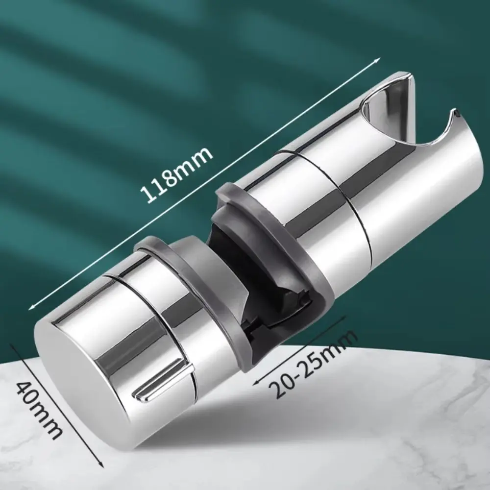 1pcs Universal Shower Head Holder Adjustable 18~25mm ABS Chrome Shower Rail Holder Bathroom Accessories Shower Mounting Brackets