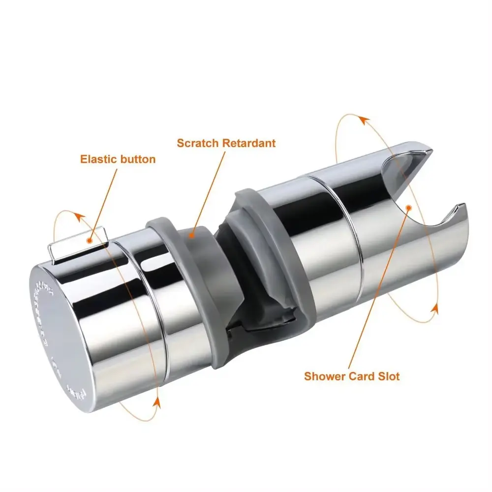 1pcs Universal Shower Head Holder Adjustable 18~25mm ABS Chrome Shower Rail Holder Bathroom Accessories Shower Mounting Brackets