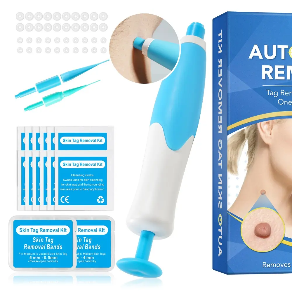 Acne Remover 2 IN 1 Auto Micro Skin Tag Remover Device Tag Removal Kit Adult Mole Wart Remover Face Care Beauty Tools