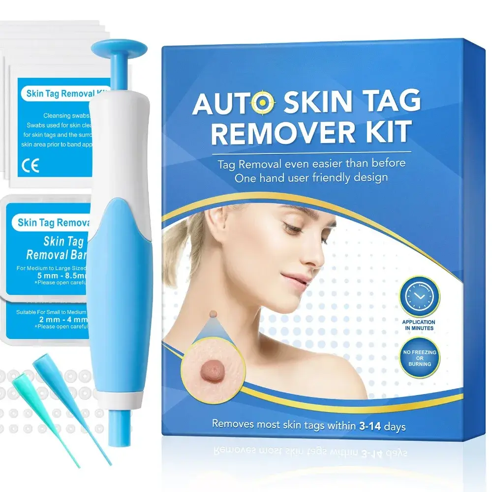 Acne Remover 2 IN 1 Auto Micro Skin Tag Remover Device Tag Removal Kit Adult Mole Wart Remover Face Care Beauty Tools